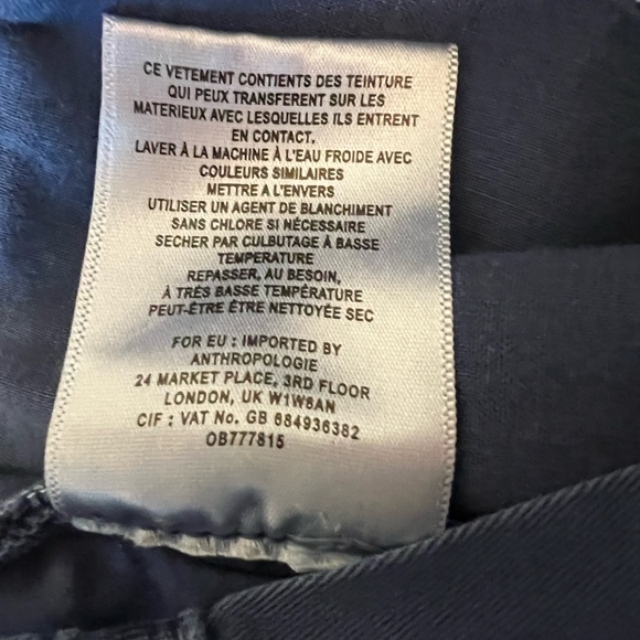 Chino by Anthropologie Relaxed shorts Blue roll up hem Casual - Picture 11 of 11